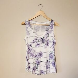 Maurice's Purple Floral 24/7 Tank